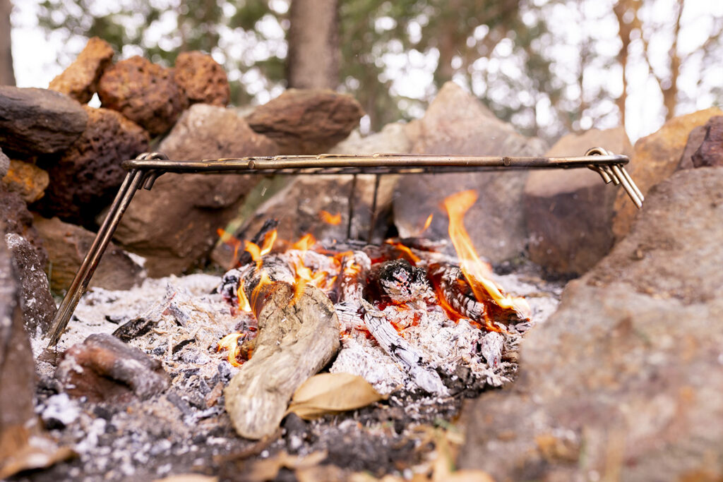 camp cooking medium heat